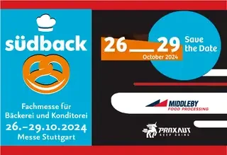 Da sabato 26 a martedì 29 ottobre 2024 a Stoccarda (Germania) Südback. Padiglione 7, stand 7B31 assieme ad altre aziende del gruppo Middleby