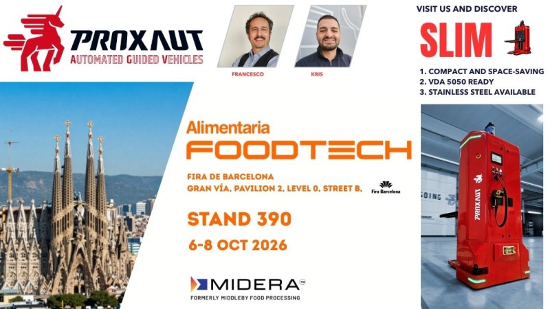 Alimentaria FoodTech 2026: PROXAUT e i suoi AGV al servizio dell’automazione alimentare